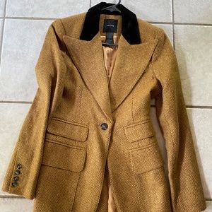 Smythe Birkin Blazer Butterscotch Houndstooth Camel Size 2